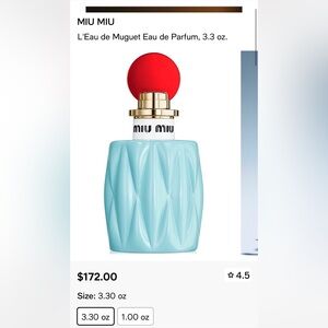 MIU MIU 3.4 oz Eau De Parfum Spray for Women